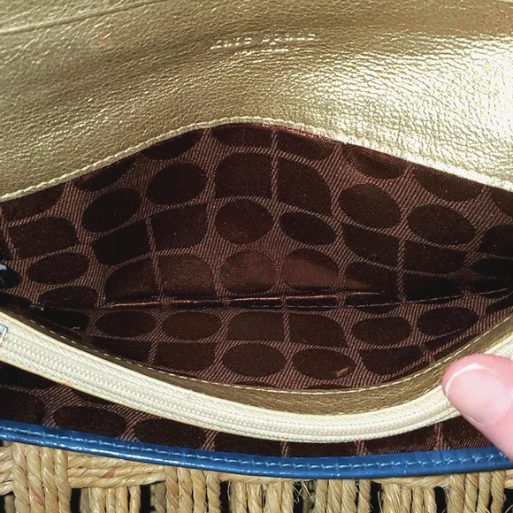 Kate Spade Navy Embossed Wallet Vintage Guc - Picture 15 of 16